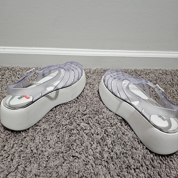 Melissa Possession Plato White Platform Sandals Size 7 - Picture 6 of 8